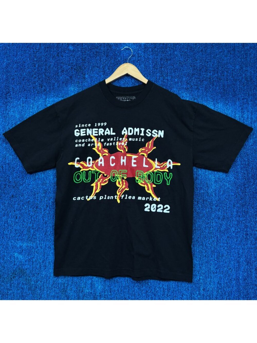 Coachella 2022 "Out Of Body" Graphic Merch T-Shirt Size L
